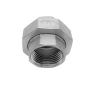 LAXALO Raccord de tuyau femelle et femelle, coude à 90 degrés, filetage BSP, raccord union SS304, 1 pièce(Silver,1-1/4inches)