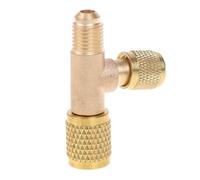 LAXALO Soupape d'échappement de réfrigérant en laiton à filetage interne et externe de 1/4 po, soupape de pression d'exclusion d'air rapide, 1 pièce