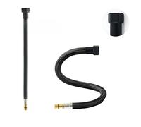 LAXARA DVGW Tuyau flexible coloré de qualité supérieure noir et blanc 3/8" à 1/2" x filetage extérieur M10 dans les styles au choix (1/2" noir mat, 60 cm)