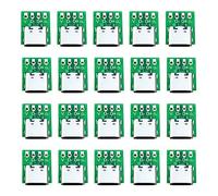 LAXED Lot de 10 connecteurs femelles USB de type C en alliage d'aluminium de type C avec carte convertisseur PCB pour transfert de câble de ligne de données