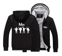 LAXES Sweat À Capuche À Manches Longues,The Beatles Impression en 3D Encapuchonné Sweat,Shirt DéContractéE des Sports Chandail,Cadeau de Noël-Black||XXL