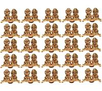 Laxmi Ganesh murti Idol Ganesh Diya Puja Deepak - Statue en métal Lakshmi Ganesh - Articles de décoration d'intérieur de Diwali - Lakshmi Ganesh pour lampe à huile de Diwali (lot de 25)