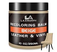 Laxmorph Kit Reparation Cuir - 250ml Baume de recoloration en Marron foncé pour Cuir,Peinture Cuir Liquide pour Réparer Les éraflures et la Décoloration sur Canapés, Meubles en Vinyle, Sièges d'auto