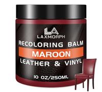 Laxmorph Kit Reparation Cuir - 250ml Baume de recoloration en Marron foncé pour Cuir,Peinture Cuir Liquide pour Réparer Les éraflures et la Décoloration sur Canapés, Meubles en Vinyle, Sièges d'auto