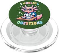 L'axolotl pose des questions sur le plaisir d'enseigner les amphibiens à l'école PopSockets PopGrip pour MagSafe