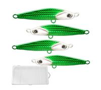 laxreheye Appâts artificiels pour eaux douces - 4 pièces artificielles simulées pour pêche - leurres métalliques - pour bar truite, poisson, chat, eau salée, eau glacée, lac rivière traîne