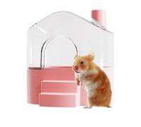 laxreheye Bain de sable pour hamster | Grand récipient de bain de sable transparent | Jouet pour petits animaux pour se baigner, nettoyer, jouer, se cacher et dormir pour lemmings et gerbilles
