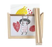 laxreheye Cadre artistique en bois pour enfants,Cadres artistiques pour enfants en bois interchangeables - Écran avec cadre pour illustrations pour enfants - Cadre photo pour dessins, œuvres