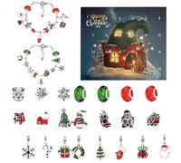laxreheye Calendrier de l'avent, calendrier d'accessoires pour bracelet pour 24 jours | Souvenirs de fête et accessoires pour fabriquer des bracelets pour filles pour activités manuelles festives à la