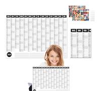 laxreheye Calendrier mural 2025,2025 Calendrier mural - Janvier 2025 - Décembre 2025 Calendrier mural | Calendrier 2025 à une seule page avec calendrier mensuel des fêtes pour la salle de classe