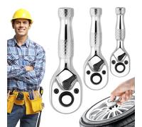 laxreheye Cliquet Compact,Cliquet A Deverrouillage Rapide 72 Dents,Fournitures Miniatures d'Entretien de Pneus de Voiture pour Équipement Industriel Plomberie Techniciens Électricité - Pour