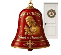 laxreheye Cloches Décoratives, Clochettes Sonnailles de Noël, Ornement Jésus pour Décoration Fêtes Arbre Jardin Extérieur Guirlande Église