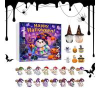 laxreheye Compte à rebours d'Halloween 24 pièces avec motif - Calendrier de compte à rebours fantôme - Ornement acrylique 2D pour décoration d'Halloween pour filles et adultes ainsi que pour arbre et