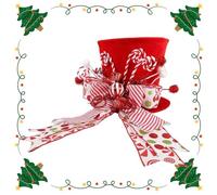 laxreheye Décorations d'arbre de Noël | Décorations de Noël Bout à chapeau avec nœuds et ruban - Décorations pour fêtes d'anniversaire Festival Evénements Studio,Usage commercial Salon extérieur