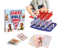 laxreheye Devine Qui De La Bible pour | Classique 24 Personnages Jouets Interactifs d'apprentissage | Qui suis-Je Jeu De La Bible, pour Travail, Bureau, École, Maison Famille, Anniversaire