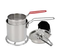 laxreheye Friteuse à Poser - 7 Pièces Casserole en Acier Inoxydable | Friteuse 1,2 L avec Panier,Pour Cuisine Maison Camping Pique-niques Fêtes Cuisson Du Poulet Et Du Poisson