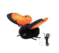laxreheye Jouet électrique pour chats | USB rechargeable en forme de papillon, jeu captivant pour chats - chatons de toutes tailles pour cours, vérandas, jardins, pelouses intérieures
