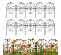 laxreheye Lot de 10 panneaux de délimitation en métal inoxydable sans creuser, pour animaux de compagnie, chiens, lapins, pelouse, extérieur, brise-vue, aménagement paysager