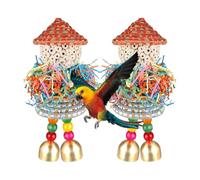 laxreheye Lot de 2 jouets à mâcher pour oiseaux - Balle à mâcher pour cage de cacatoès, perruches australiennes, canaris, inséparables et aras