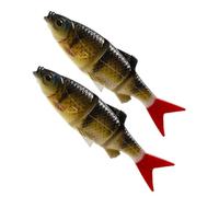 laxreheye Lot de 2 leurres de pêche pour poissons noueux, souples, noueux, réalistes pour perche - Leurres de pêche avec force d'attraction accrue pour la pêche des carnassiers en eau douce et en eau