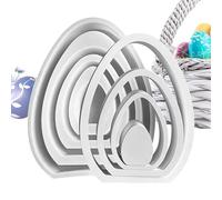 laxreheye Moule d'ornement d'oeufs de Pâques, moule de craie d'oeufs vides, Moule de craie d'oeufs Moule de silicone de savon creux, Moule de bougie anti-adhésif pour la décoration de la