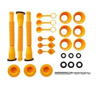 laxreheye Pièce de rechange pour bec d'étain | bec anti-goutte | complet avec bouchon d'évent et joint en caoutchouc, kit de rechange pour réservoirs de 4 litres, 8 litres, 19, 38