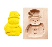 laxreheye Pour Biscuits De Four | Bois Père Noël Bonhomme De Neige Ustensiles De Cuisine | ni Noël Amusant Moule À Biscuits 3D,Pour Fête De Noël Gâteau Maison Cuisine