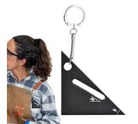 laxreheye Règle de travail du bois, règle triangulaire en d'aluminium - Petit mini outil de mesure | Rapporteur en métallique à 90/45 degrés, carré de charpentier en aluminium Portable pour le travail
