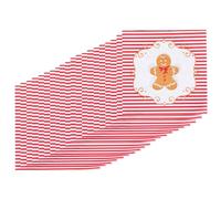 laxreheye Serviettes d'invité de Noël,Serviettes de dîner de Noël - Serviettes imprimées bonhomme en d’épice - Serviettes en papier de noël créatives, serviette décorative d'hiver pour la cuisine à