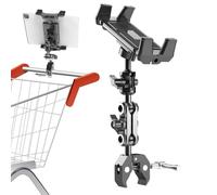 laxreheye Support pour tablette pour tapis de course | Support réglable pour tablette sur guidon - Microphone réglable pour entraînement à la maison, cyclisme en intérieur, appels vidéo Lire les