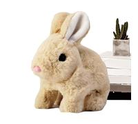 laxreheye Toy de Lapin sautant, sautant, Lapin en Peluche Jouet électronique réaliste | Sauter, Tirer Le Nez, bouger Les Oreilles, Figurines en Peluche interactives pour