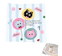 Lay Flat Makeup Bag, Makeup Bag Cloth, Adhesive Lens Protective Cloth, Folding Cosmetic Pouch Wrap, Multi-Purpose Makeup Storage Cloth Lay Flat for Beauty Makeup, Compact Organizer for Travel