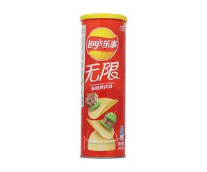 Lay’s Chips de pommes de terre, saveur barbecue intense, boîte métallique, 104 g