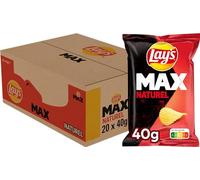 Lay's Max Chips Naturel, Boîte de 20 pièces x 40 g