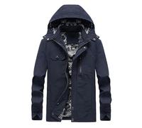 Lay U Home Blouson Homme Automne/Hiver Long Ample à Capuche léger