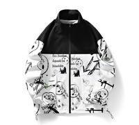 Lay U Home Blouson Homme Printemps Ample imprimé décontracté