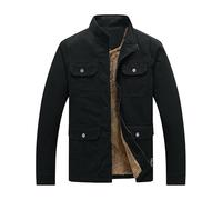 Lay U Home Blouson Workwear Homme Hiver Doublure Polaire Style père Veste décontractée Manteau pour Homme