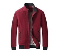 Lay U Home Blouson Workwear Homme Hiver lavé Doublure Polaire décontracté Veste décontractée Manteau pour Homme