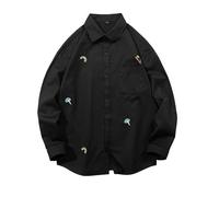 Lay U Home Chemise Manches Longues brodée Printemps Jeune Homme décontractée