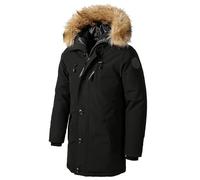 Lay U HOME Coton-Veste matelassée pour Hommes d'hiver de la mi-Longueur de Coton-Veste matelassée pour Hommes en Coton rembourré Veste Chaude des Hommes de la Maison Veste décontractée