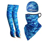 Lay U Home Foulard Triangle à Boucle d'oreille avec Trou pour Pouce, Manches Longues Protection Solaire, Casquette Doublure Casque Cyclisme, Pêche Extérieure, Course, Foulard, Capuche, Cagoule