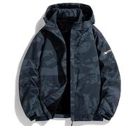 Lay U Home Plus de épais Hommes Veste Coupe-Vent et imperméable Veste de Camouflage de Plein air de l'outillage Veste Coupe-Vent Hommes de Haut