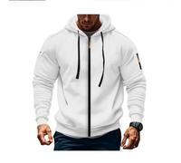 Lay U Home Sweat à Capuche pour Hommes Automne Hiver avec Fermeture éclair complète et Multiples Poches,Veste décontractée Sportive,Hoodie Fonctionnel,idéal pour Le Printemps et l'automne.