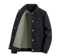 Lay U Home Veste à col Revers pour Hommes d'âge Moyen Automne,Business décontracté inspiré du Costume,pour Les fonctionnaires,Parfaite pour Le Bureau ou Les Occasions Semi-Formelles.