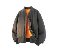 Lay U Home Veste aviateur matelassée Courte pour Hommes Automne-Hiver,Ample et épaisse,pour Les Jeunes,décontracté et Fonctionnel,Confortable et Chaude.