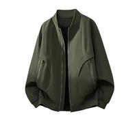 Lay U Home Veste aviateur Unisexe de Rue pour Hommes Printemps,Coupe-Vent et imperméable,col Baseball,Unisexe et Ample,pour Les Couples,décontracté.