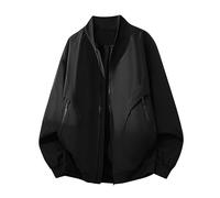 Lay U Home Veste aviateur Unisexe de Rue pour Hommes Printemps,Coupe-Vent et imperméable,col Baseball,Unisexe et Ample,pour Les Couples,décontracté.