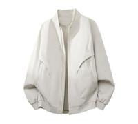 Lay U Home Veste aviateur Unisexe de Rue pour Hommes Printemps,Coupe-Vent et imperméable,col Baseball,Unisexe et Ample,pour Les Couples,décontracté.