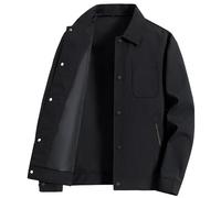 Lay U Home Veste Courte de Base pour Homme, Printemps/Automne, Style Affaires Décontracté Tendance pour Jeunes