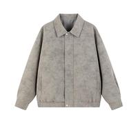 Lay U Home Veste en Cuir Tie-Dye pour Homme, Style High Street, Automne